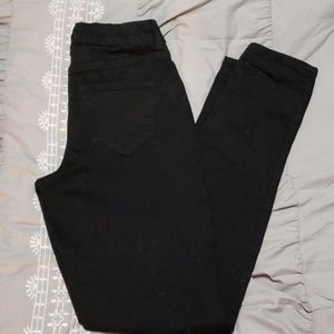 High rise black jeggings